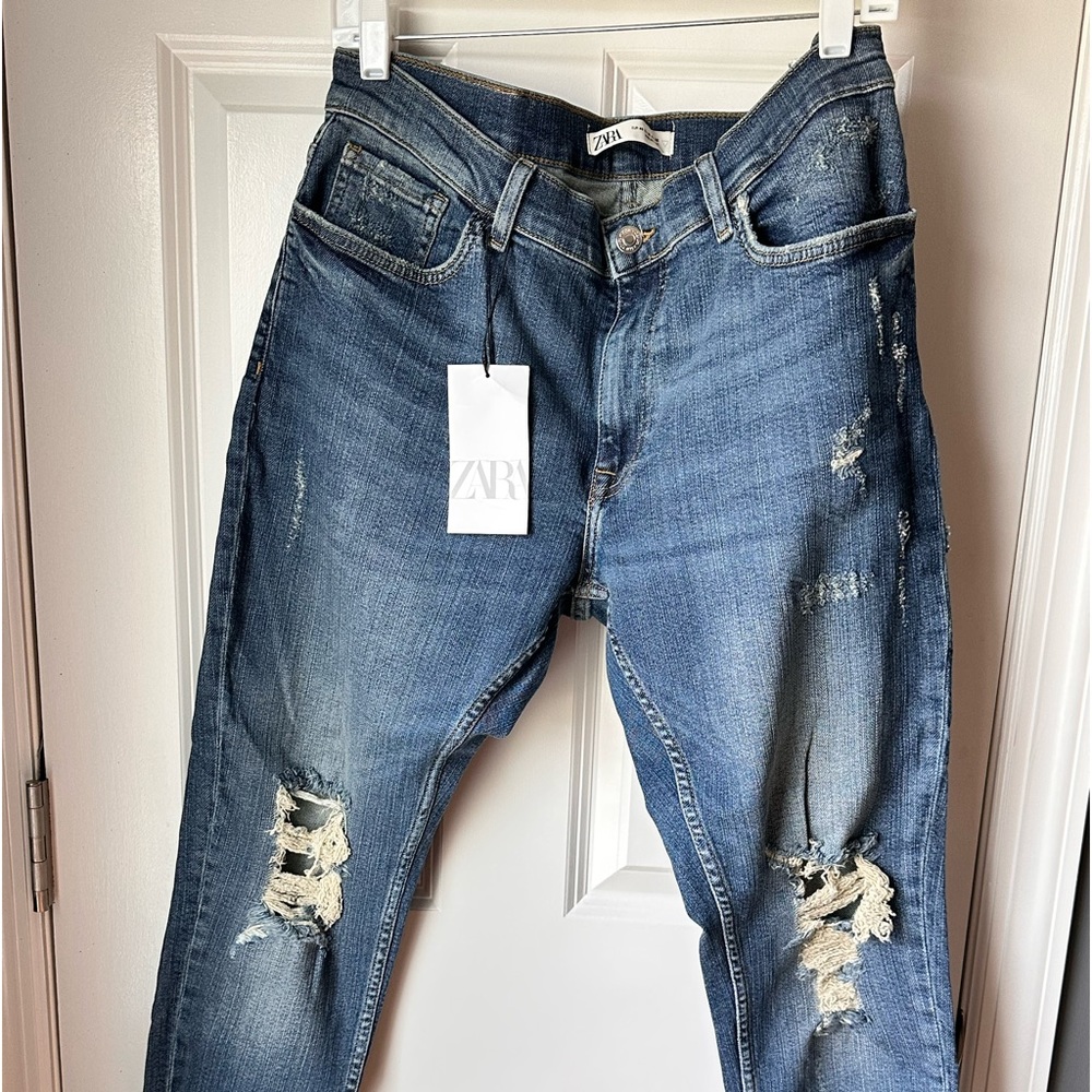 ZARA Mens Destroyed Denim